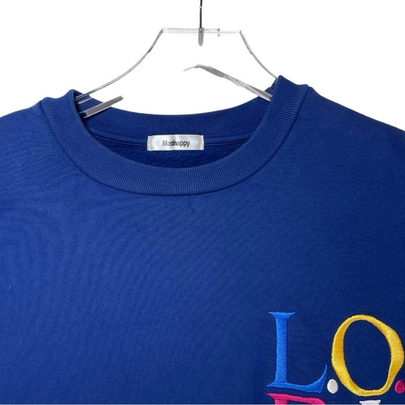 Madhappy Sweater Crewneck Blue L.O.R.A. Oversized XS - Picture 11 of 13